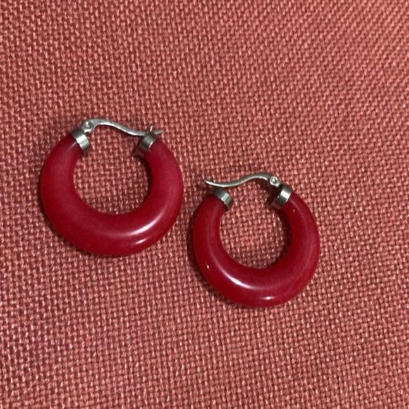 Carnelian Hoops - Picture 8 of 11